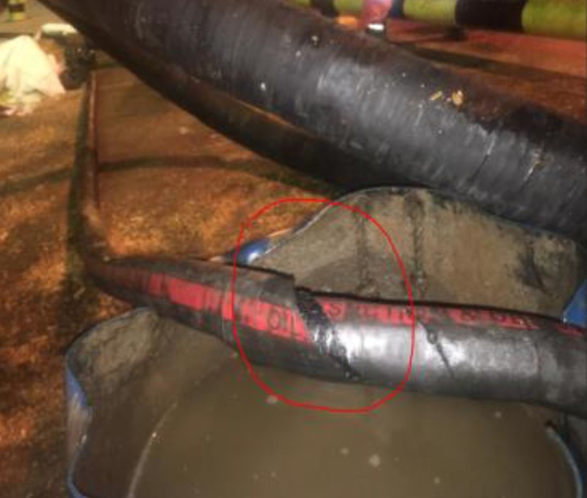 Section of the hose that failed