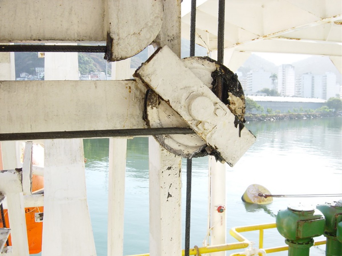 IMCA SF Lifeboat davit sheave incident Falls wire trapped between the sheave face and bracket on the davit structure