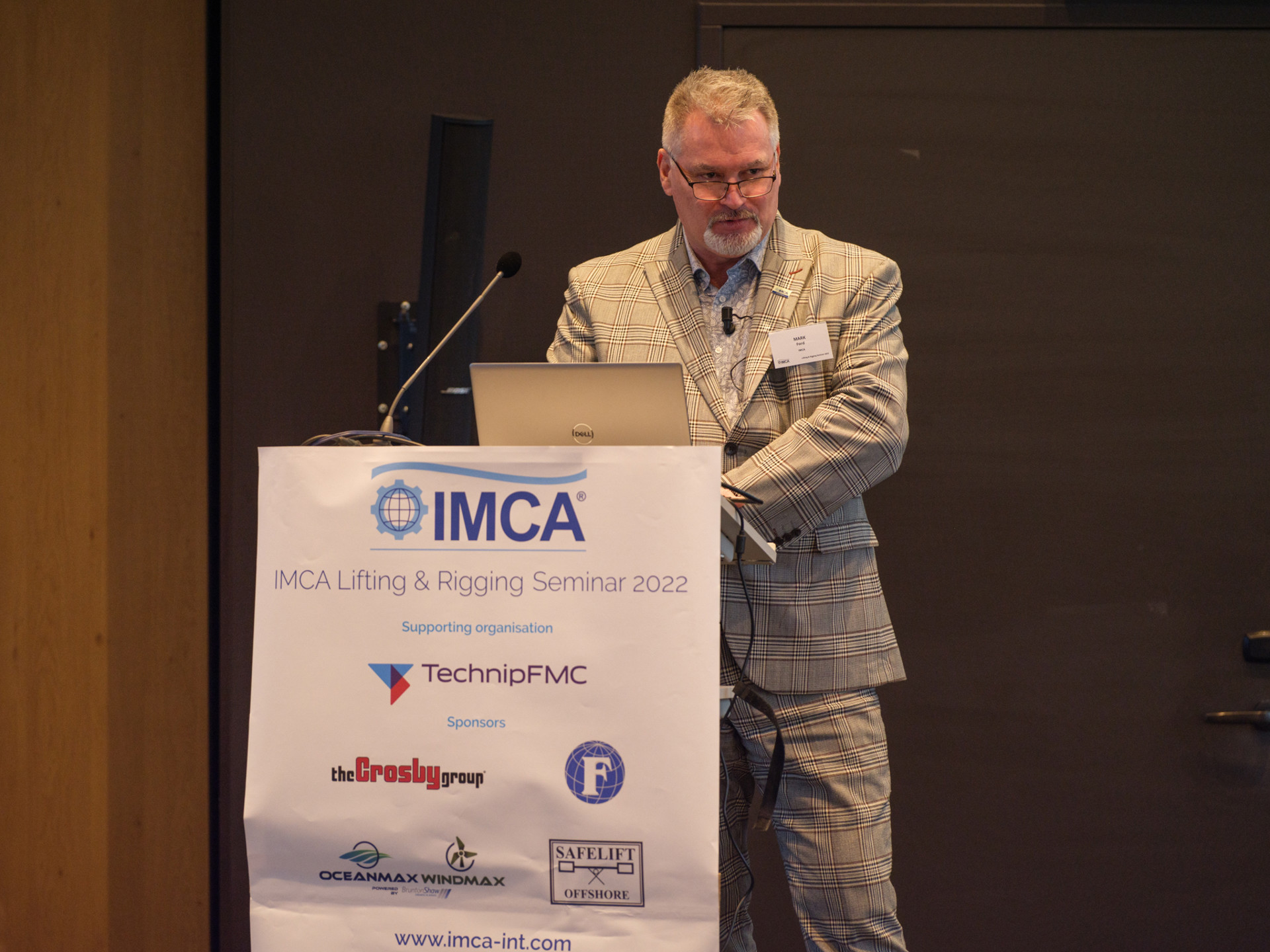 Photo of Mark Ford (IMCA) at Lifting & Rigging Seminar 2022