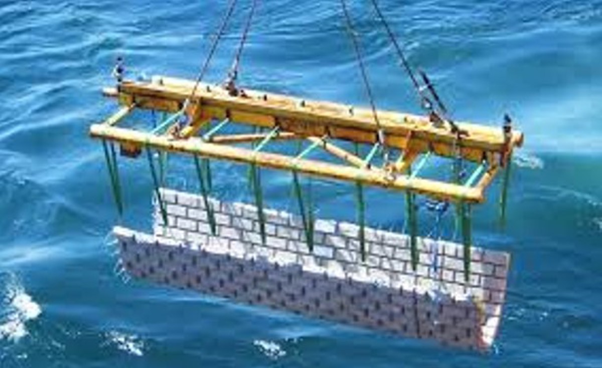 IMCA SF Damage to bulwarks during overboarding of mattresses Subsea UK photo of mattress stack overboarding