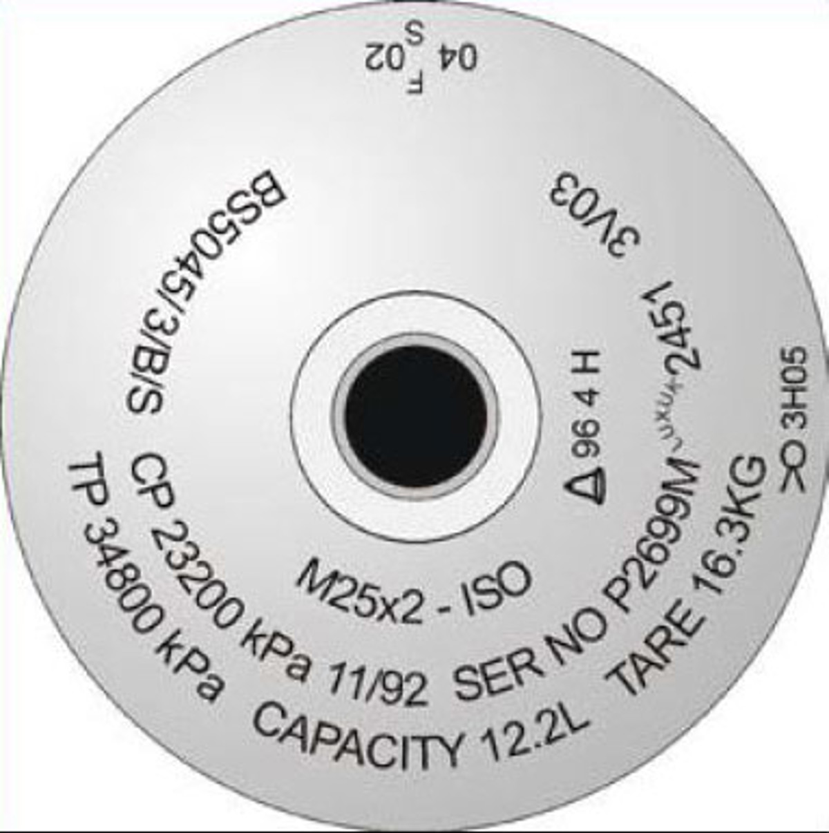 Markings on air cylinder