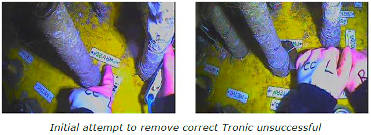 Initial attempt to remove correct Tronic unsuccessful