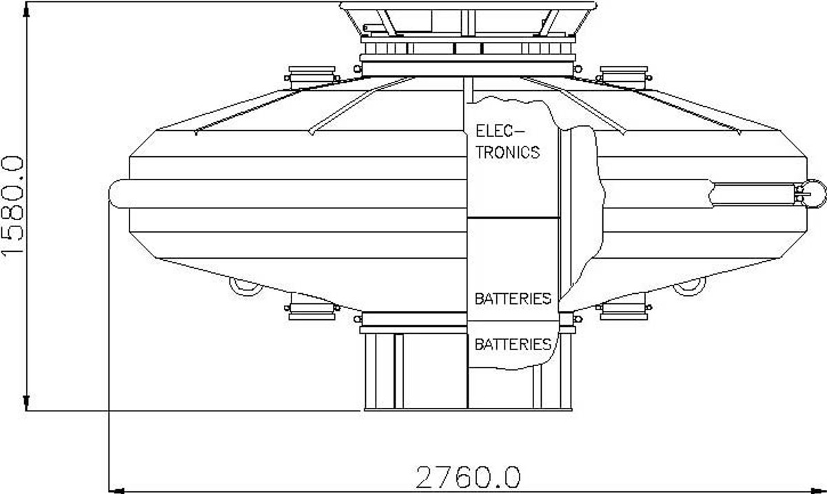 IMCA SF: Explosion causing fatal injury during maintenance of Metocean buoy Imcasf05 13 Image1 line drawing of metocean buoy
