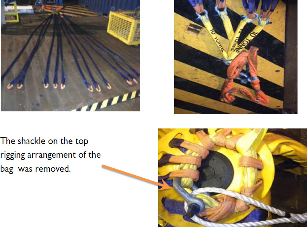 Shackle and rigging arrangement