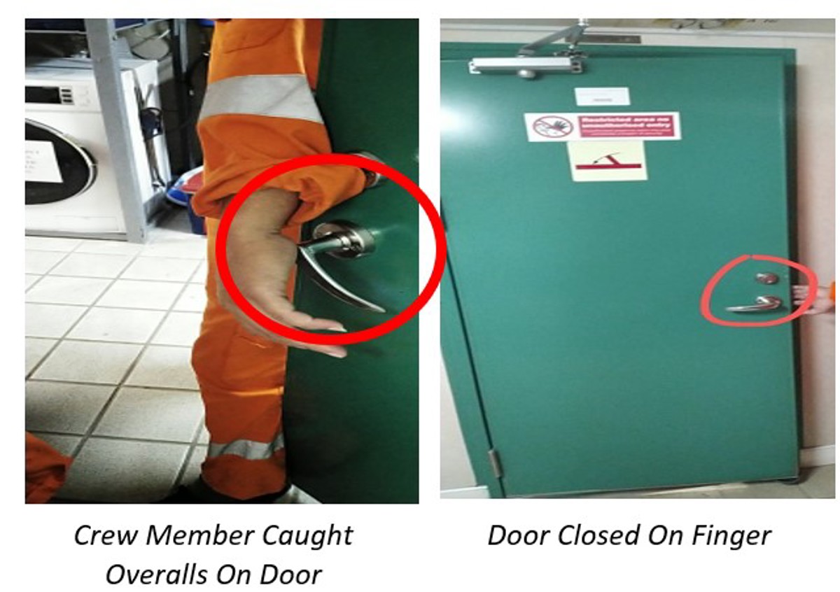 IMCA SF Two injuries 2 Two injuries: Finger injury when heavy door closed