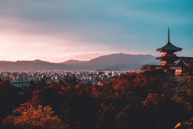 Skyline of Tokyo in Japan