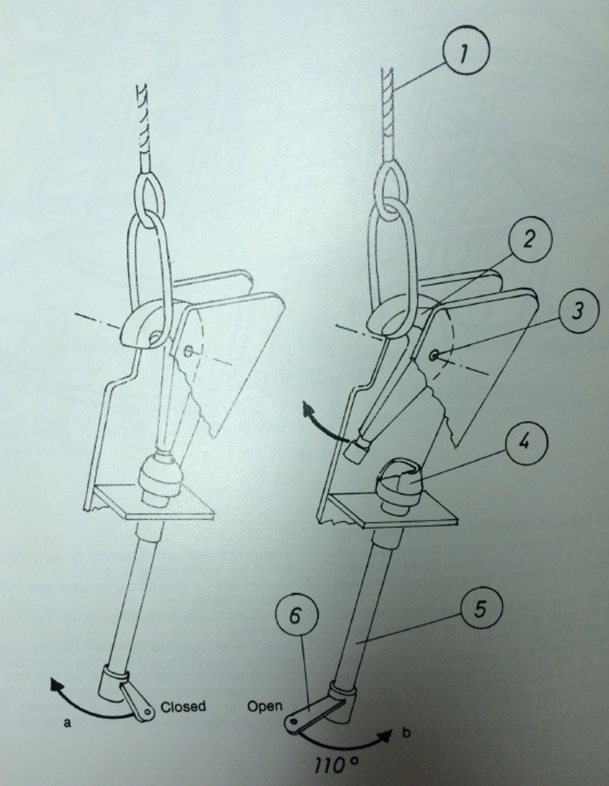 Lifeboat hook release mechanism