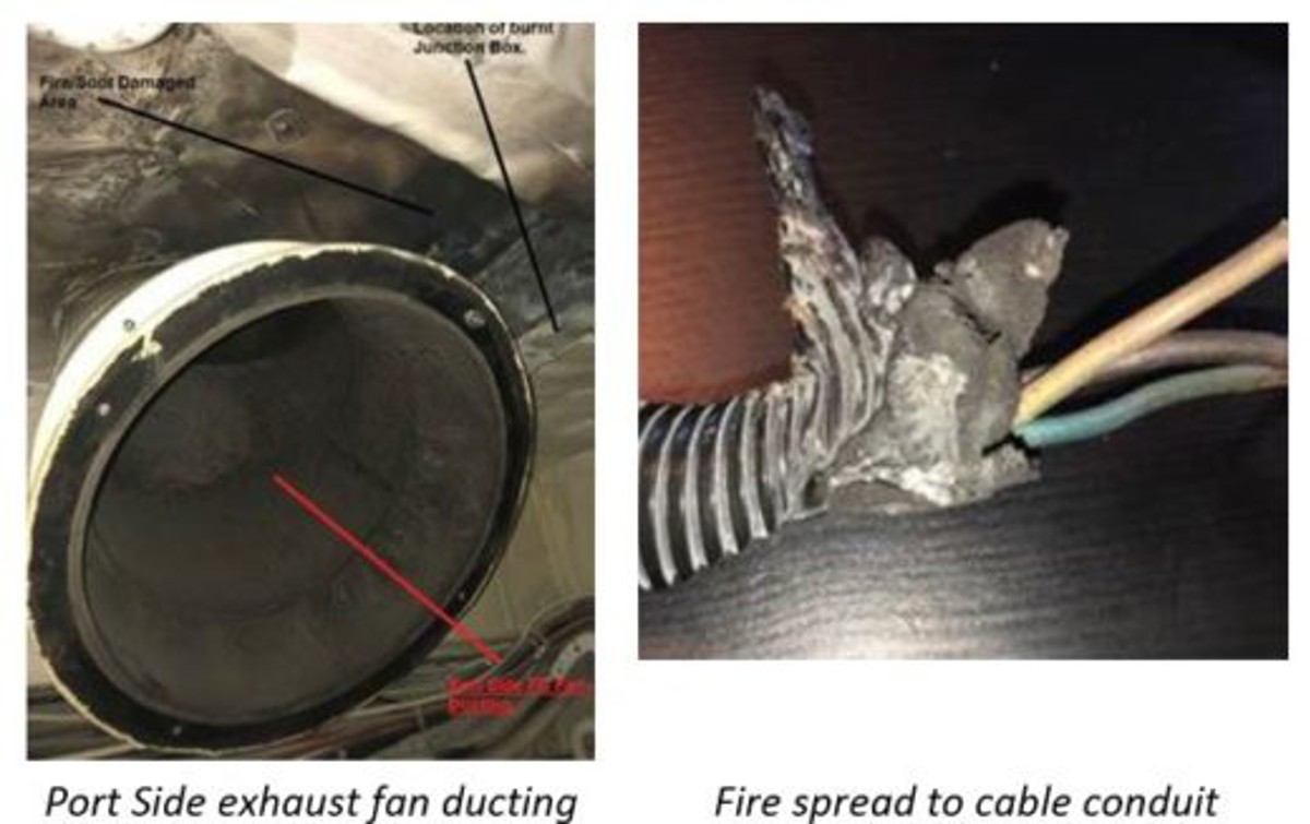 IMCA SF 32/20: Two incidents with electrical installations with potential for a fire Sf3220 53 520X327 2 port side exhaust fan ducting; and fire spread to cable conduit
