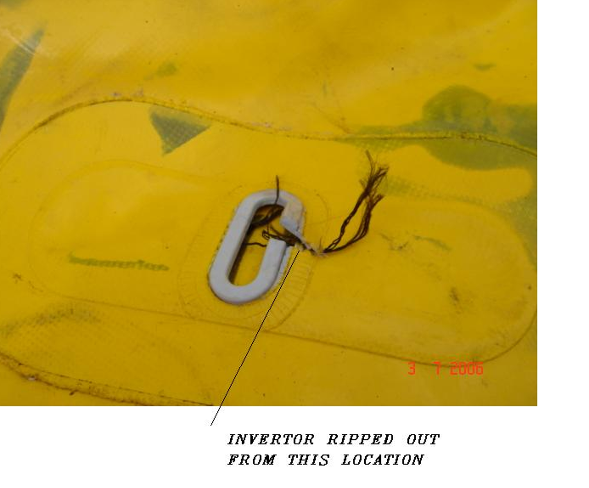 IMCA SF Lifting wire strop failure during air bag lift 1 Inverter ripped out from this location