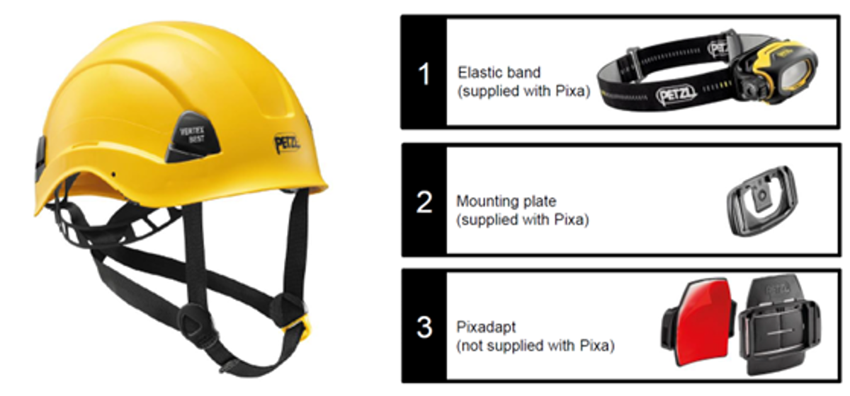 IMCA SF 26/19: Petzl Pixa lights as potential dropped objects A supplied mounting plate does not correctly fit, leading to the possible consequence of a light mounted on the helmet using the mounting plate not being securely fixed to the helmet, and thus becoming a potential dropped object.