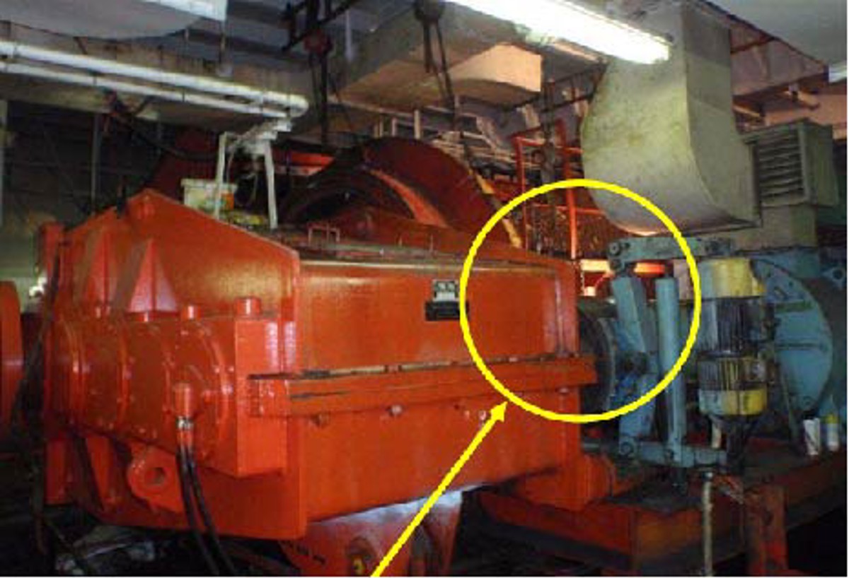 IMCA SF Right hand hit by flying wedge 3 Overview of worksite and position of injured person (injured person not shown).