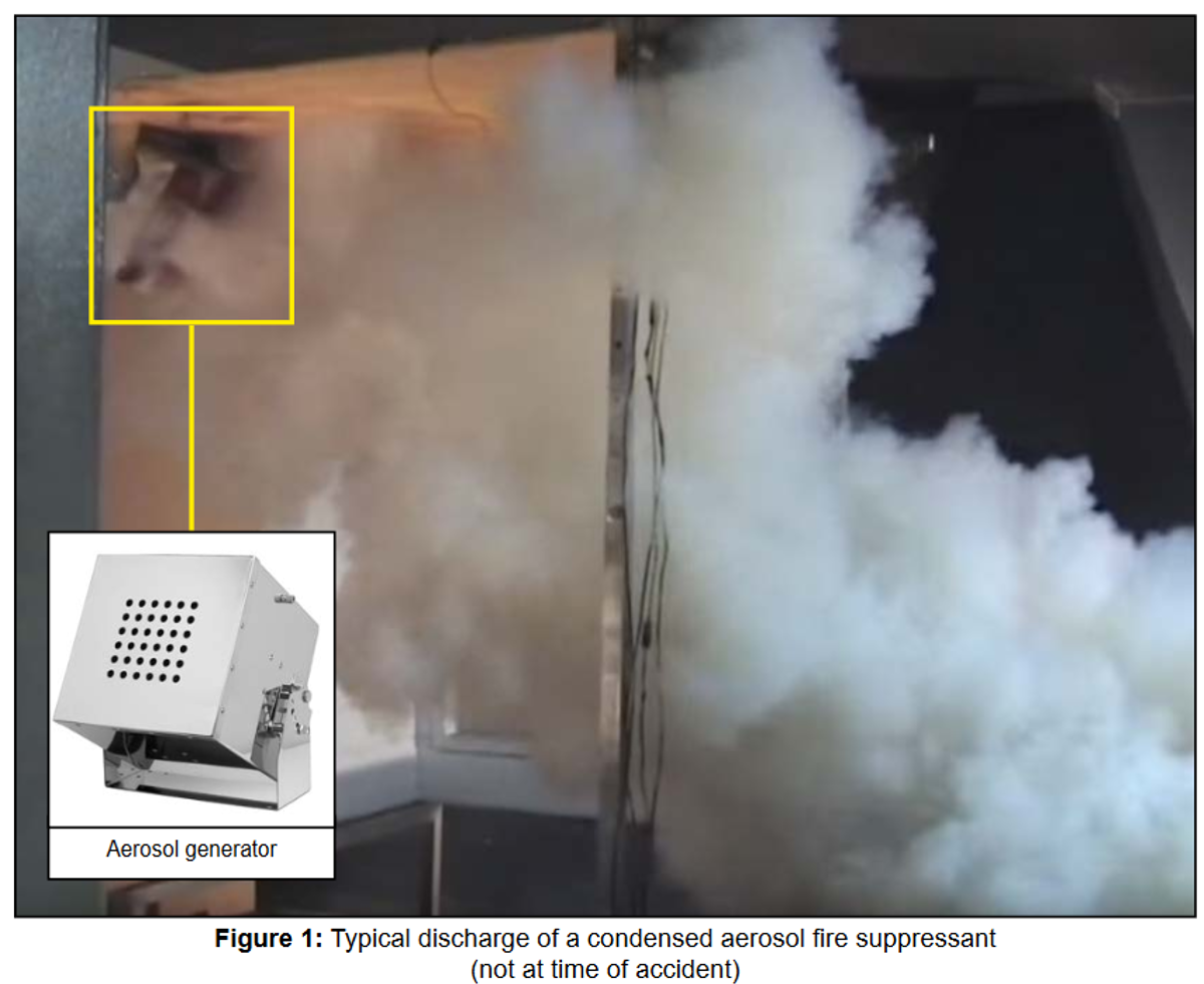 The UK Marine Accident Investigation Branch (MAIB) has issued Safety Bulletin SB1/2020 highlighting a potentially serious hazard, associated with condensed aerosol firefighting suppressant particles after a fatal accident on fishing vessel Resurgam.