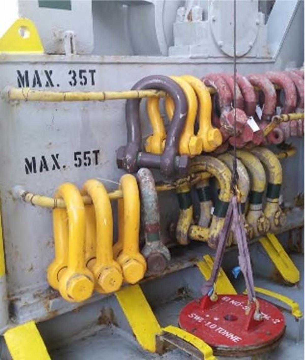 Corrective action rearranging shackle racks