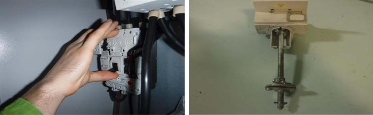 IMCA SF Finger burnt by overheating electrical component breaker switch