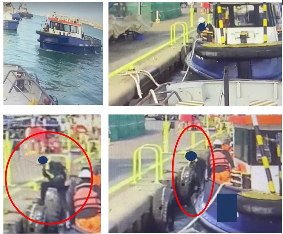 IMCA SF Non-fatal man overboard incident CCTV of man overboard incident