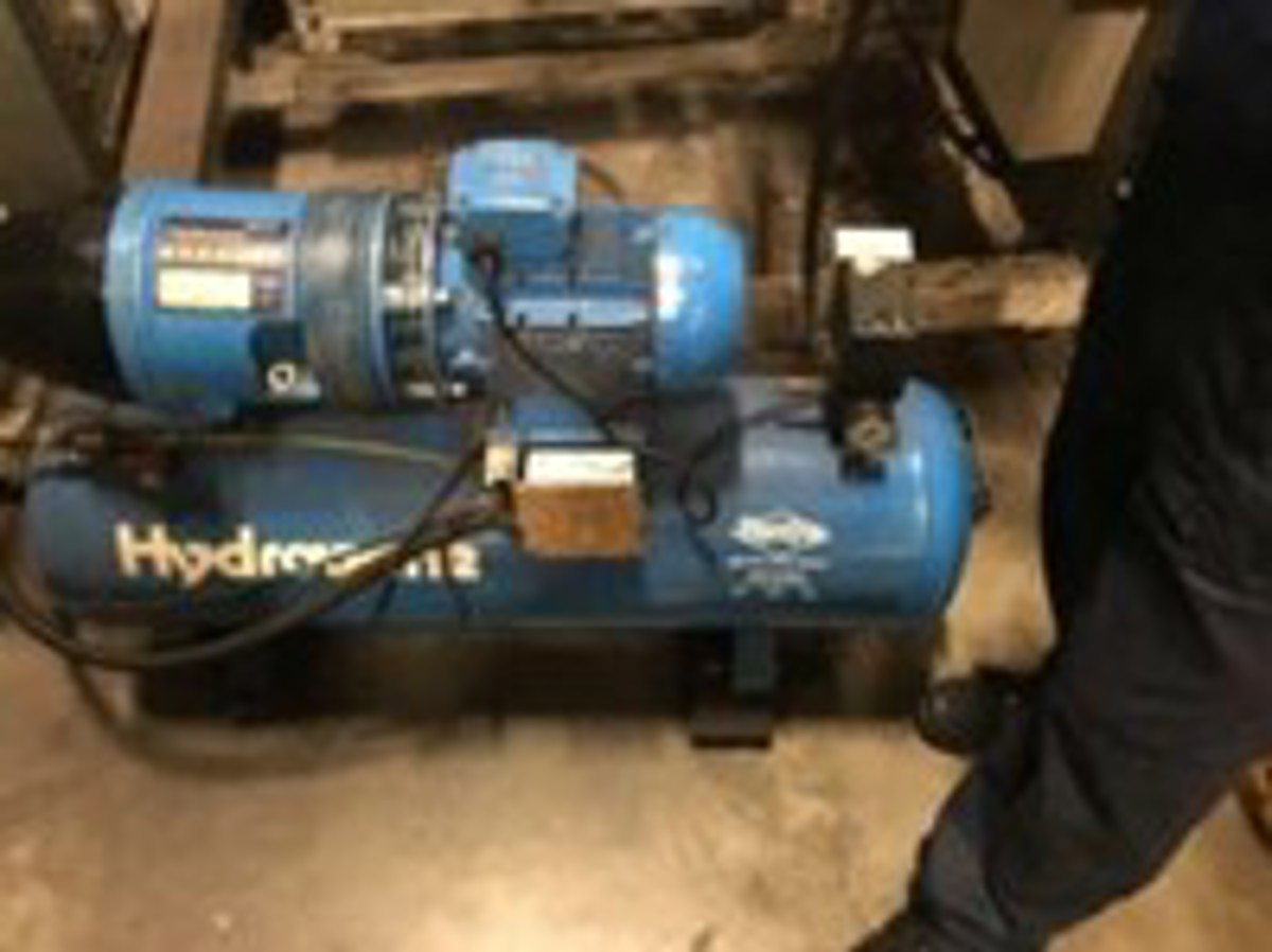 A worker was electrocuted while conducting planned maintenance on an air compressor