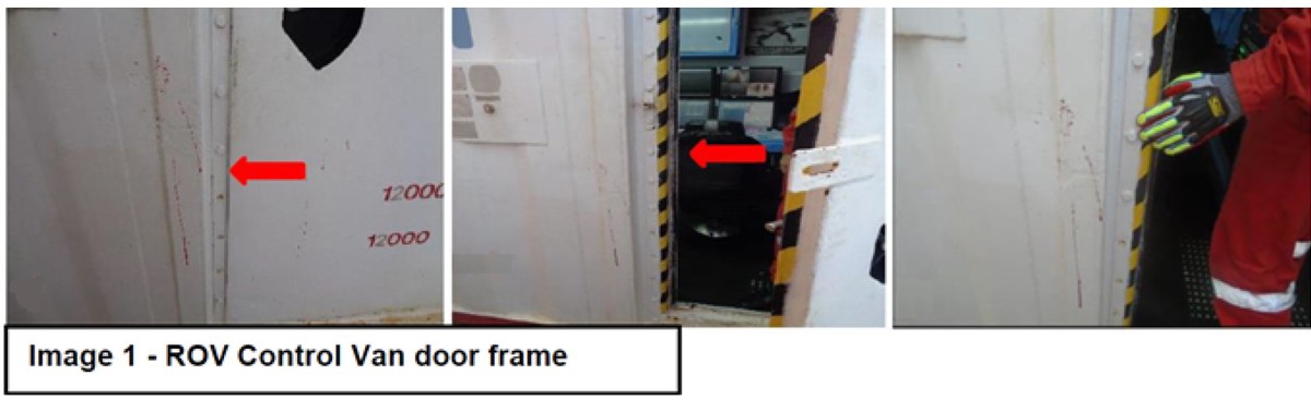 Photos of ROV control van door