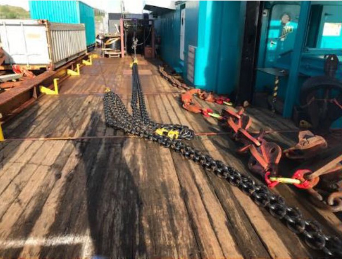 IMCA SF Man overboard from anchor handler tug 1 Chain on a vessel