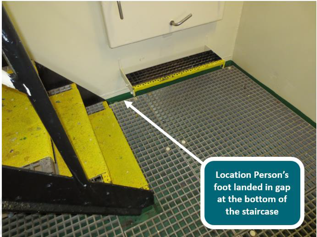 IMCA SF Lost Time Injury (LTI): Fall on Staircase 1 staircase