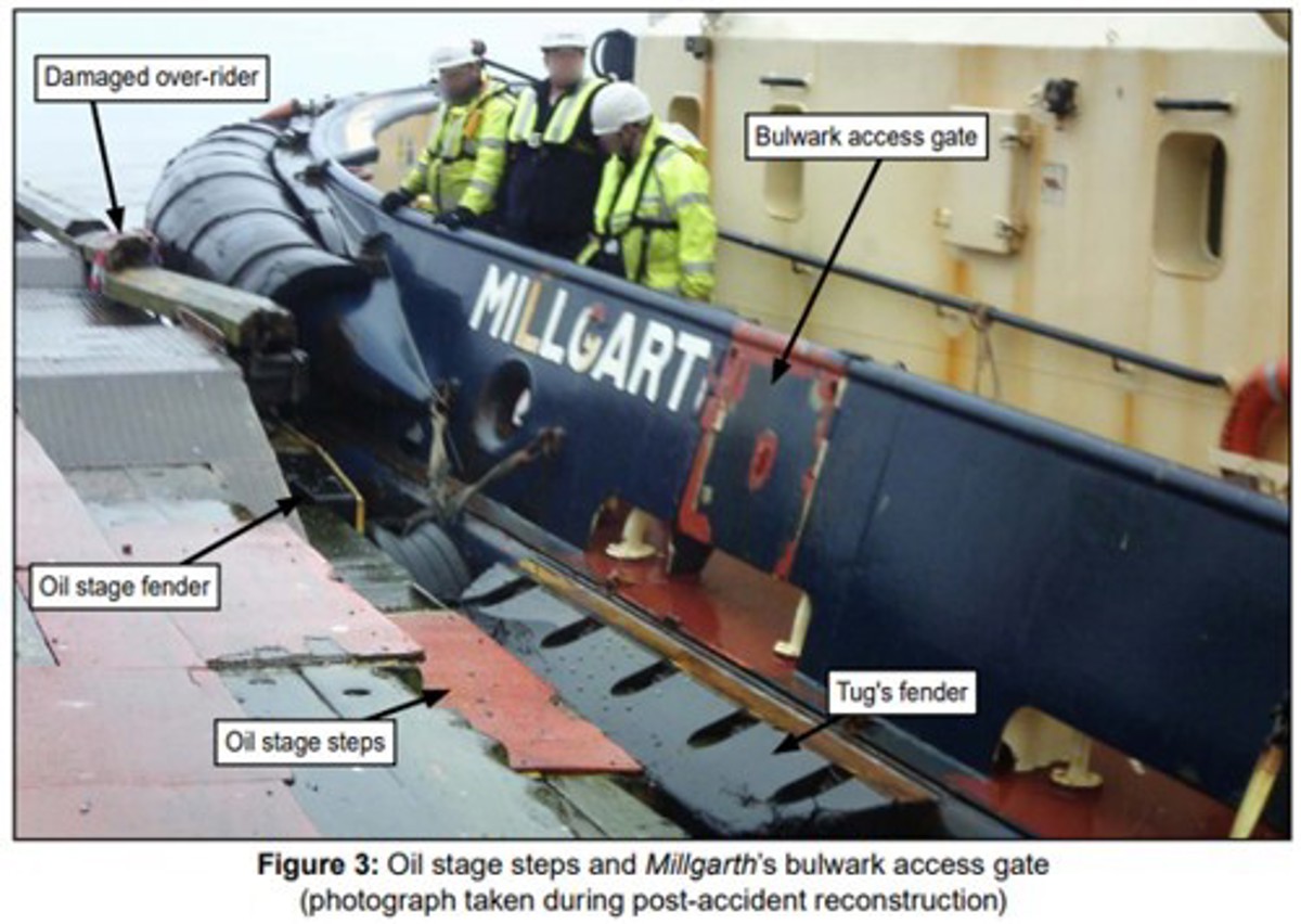 IMCA SF 03/30 MAIB: Fatal man overboard incident whilst boarding tug At 17.49 on 27 January 2019, the chief engineer on-board the tug Millgarth, fell into the water from the North oil stage at the Tranmere Oil Terminal at Birkenhead, England