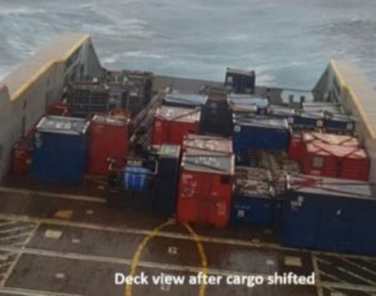 IMCA SF MSF: three potential near misses during cargo operations 3 Deck cargo shifted