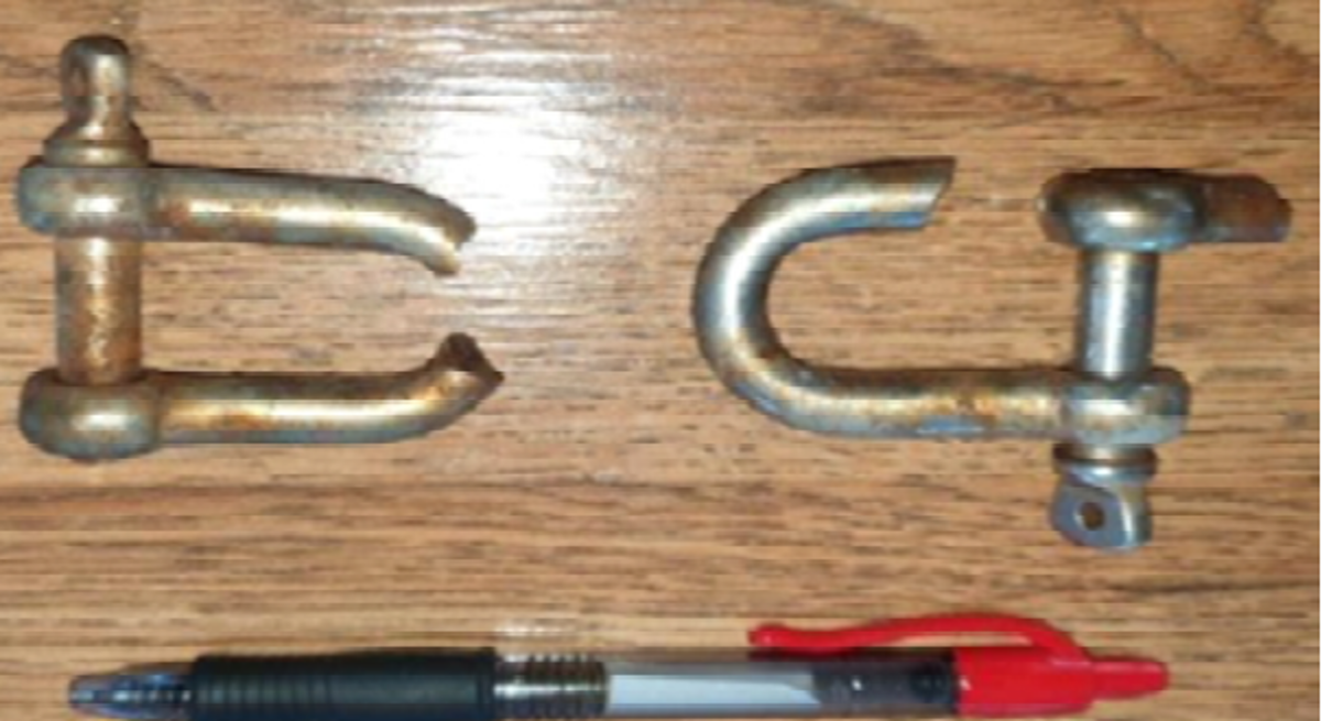 There was a failure of two stainless steel “D” shackles forming part of a life raft hydrostatic release assembly on a vessel.