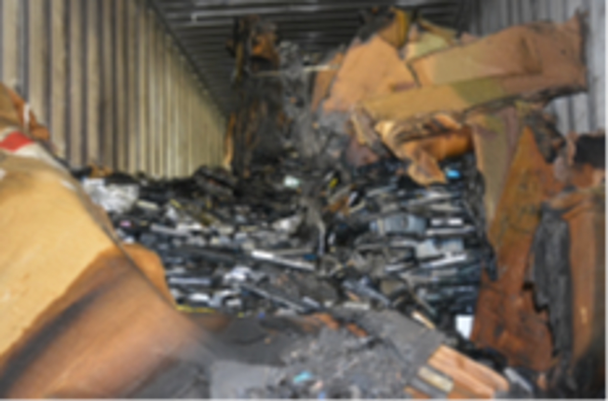 IMCA SF USCG: Lithium battery fire Photo of Lithium battery fire