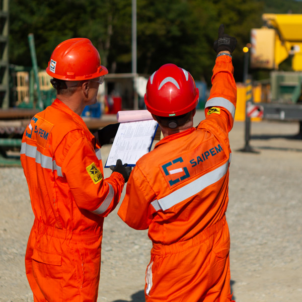 A photo of people in high-vis clothing