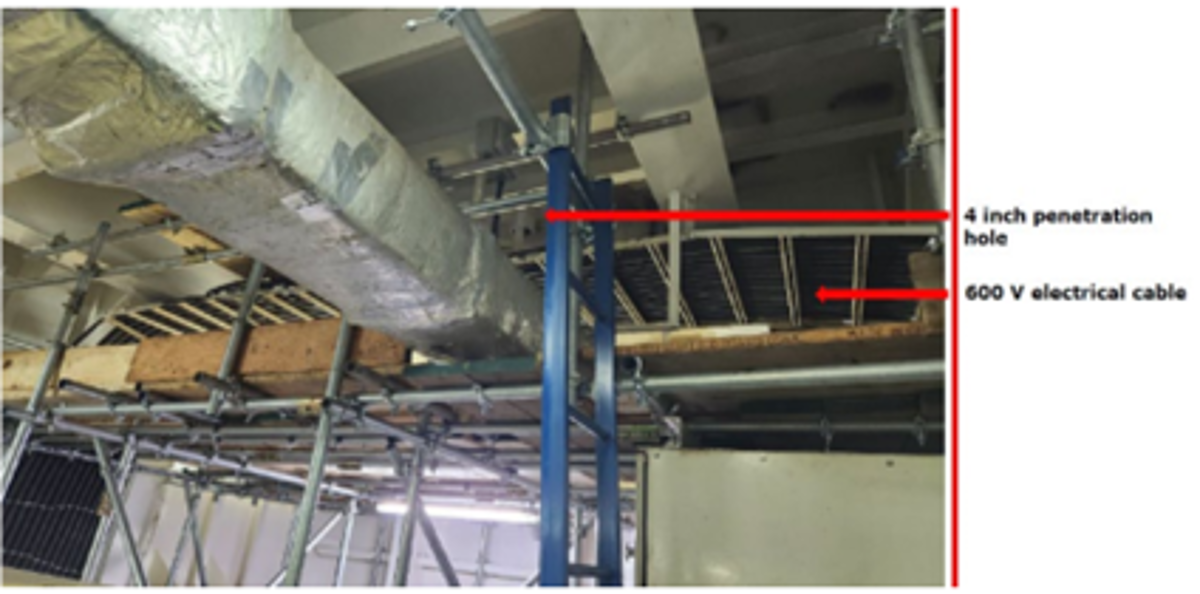 IMCA SF: Hot work performed outside of Permit to Work (PTW) boundary limit 2 View from area below the deck