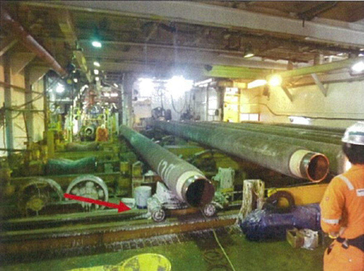 IMCA SF Restricted work case (RWC): Injury to foot caused by moving roller 2 Injured person’s position at time of incident